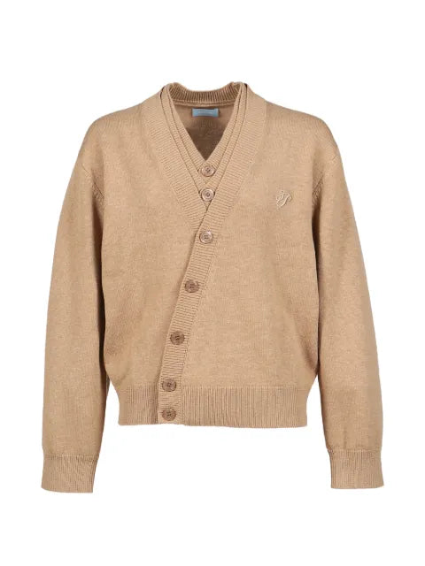 3.PARADIS layered-collar embroidered cardigan