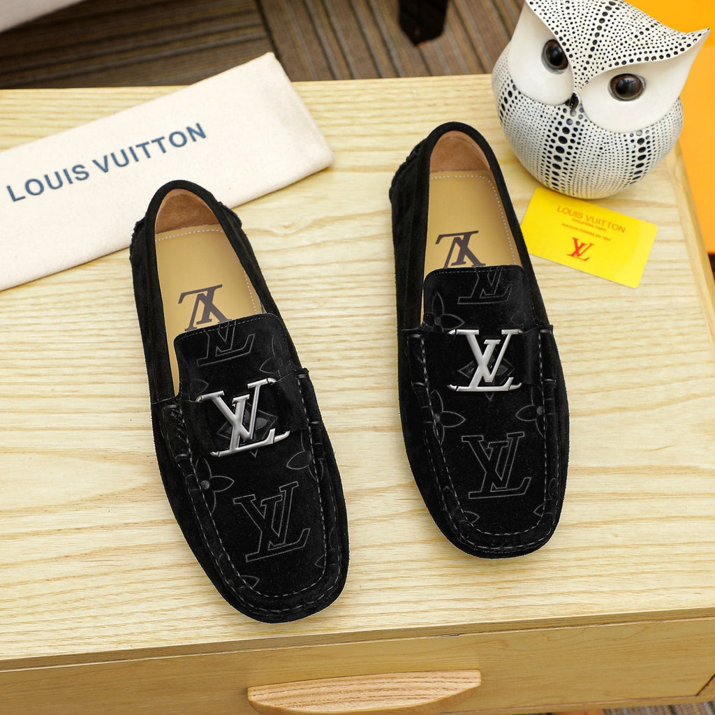 Louis Vuitton Embossed Driving Loafers